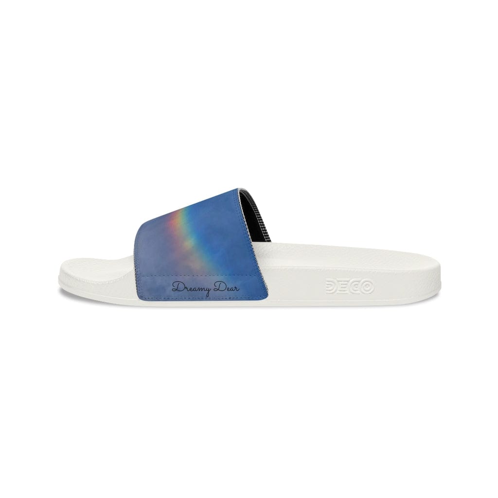 Dreamy Rainbow Toes Youth Slide Sandals w/ removable washable straps