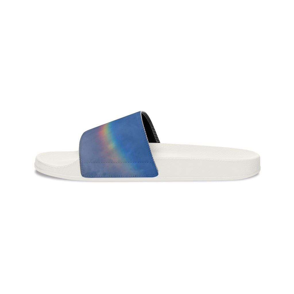 Dreamy Rainbow Toes Youth Slide Sandals w/ removable washable straps