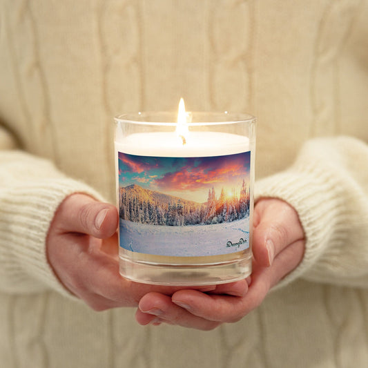 "Sunset Snowfall" soy wax candle