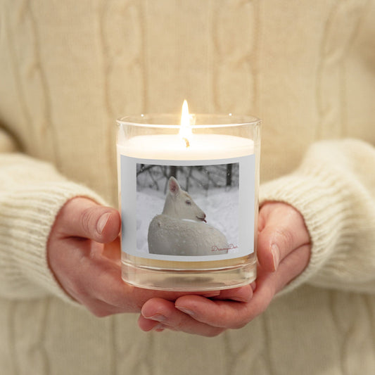 Glass jar soy wax candle