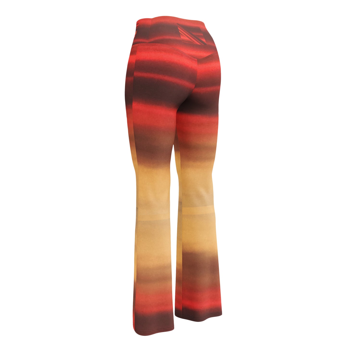 Dreamy Dear Woman's Flare leggings, Sunset Striped