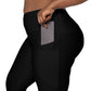 Dreamy Dear Crossover Leggings with pockets, Black Popsicle