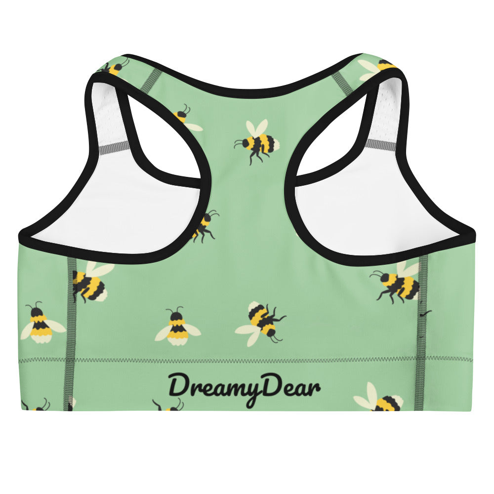 Dreamy Dear Sports Bra, Green Bee