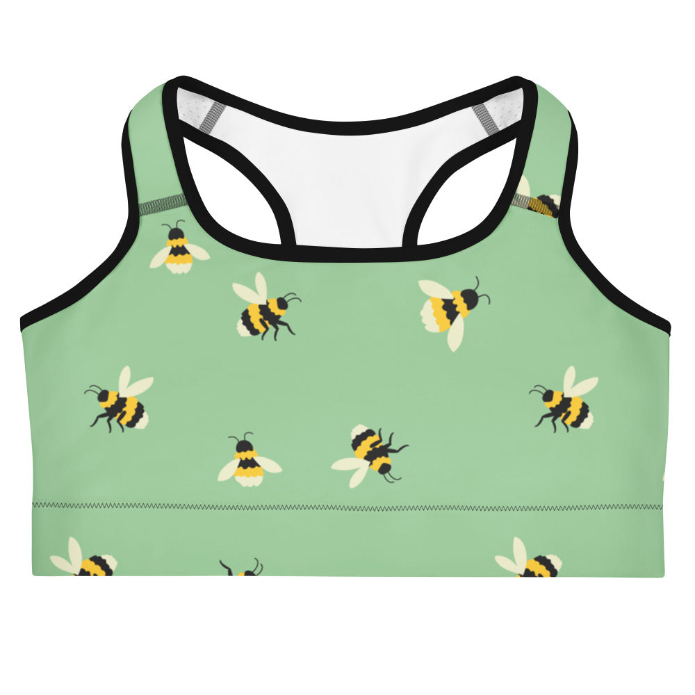 Dreamy Dear Sports Bra, Green Bee