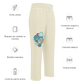 Dreamy Dear Wide Leg Jogger, Turquoise on Cream