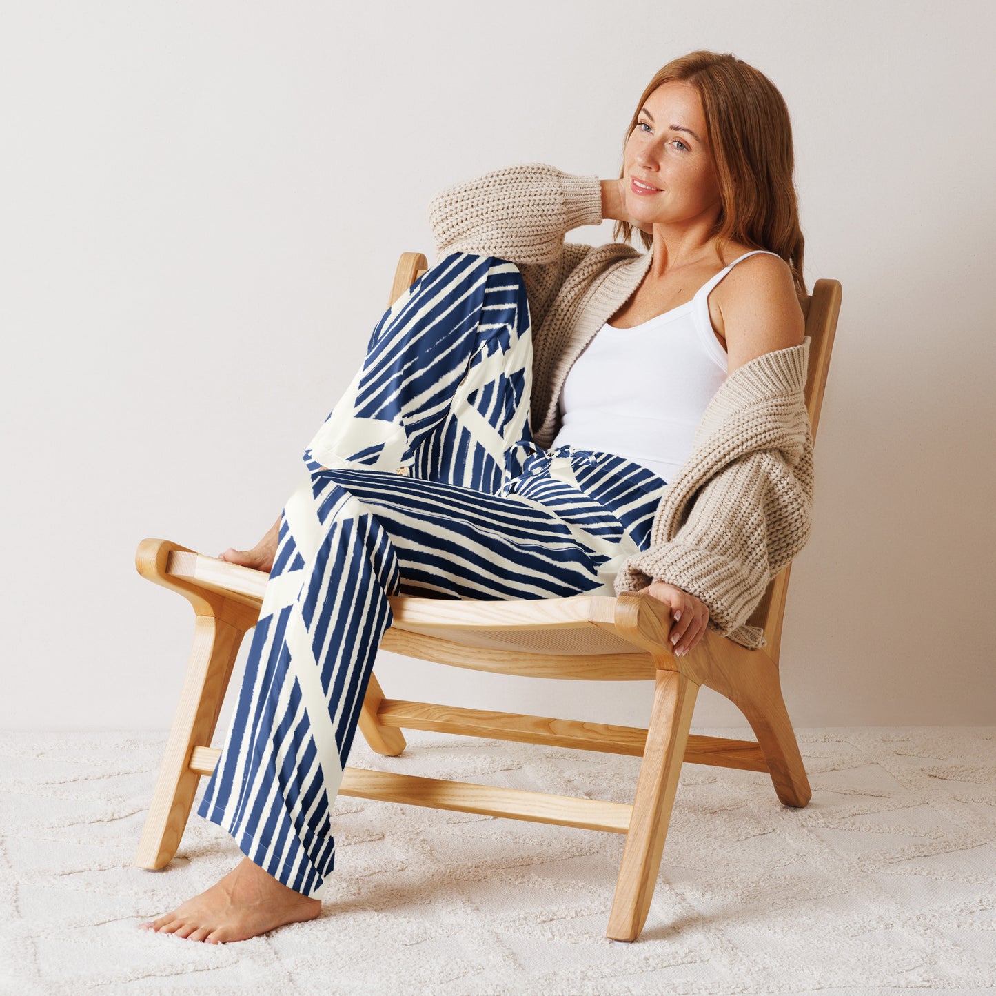 Dreamy Dear Women’s Pajama Pants, Blue Stripe