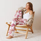Dreamy Dear Women’s Pajama Pants, Pink Brushstrokes