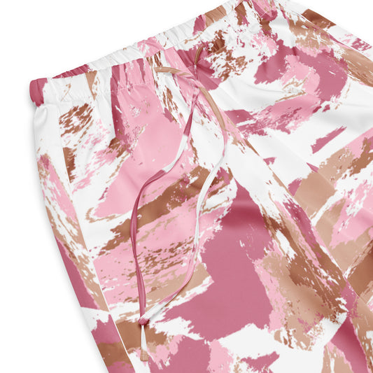 Dreamy Dear Women’s Pajama Pants, Pink Brushstrokes
