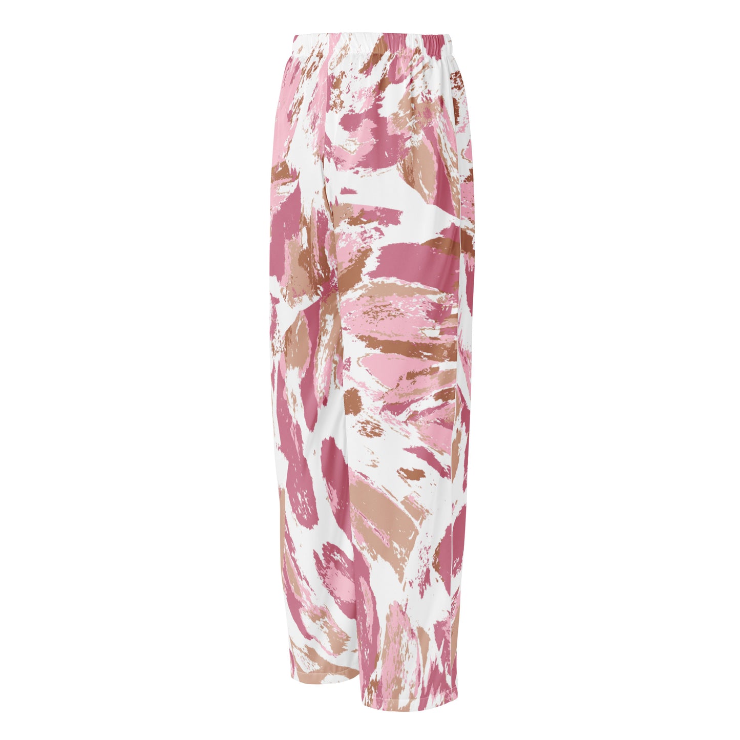 Dreamy Dear Women’s Pajama Pants, Pink Brushstrokes