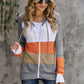 Zip-Up Raglan Sleeve Openwork Hooded Cardigan