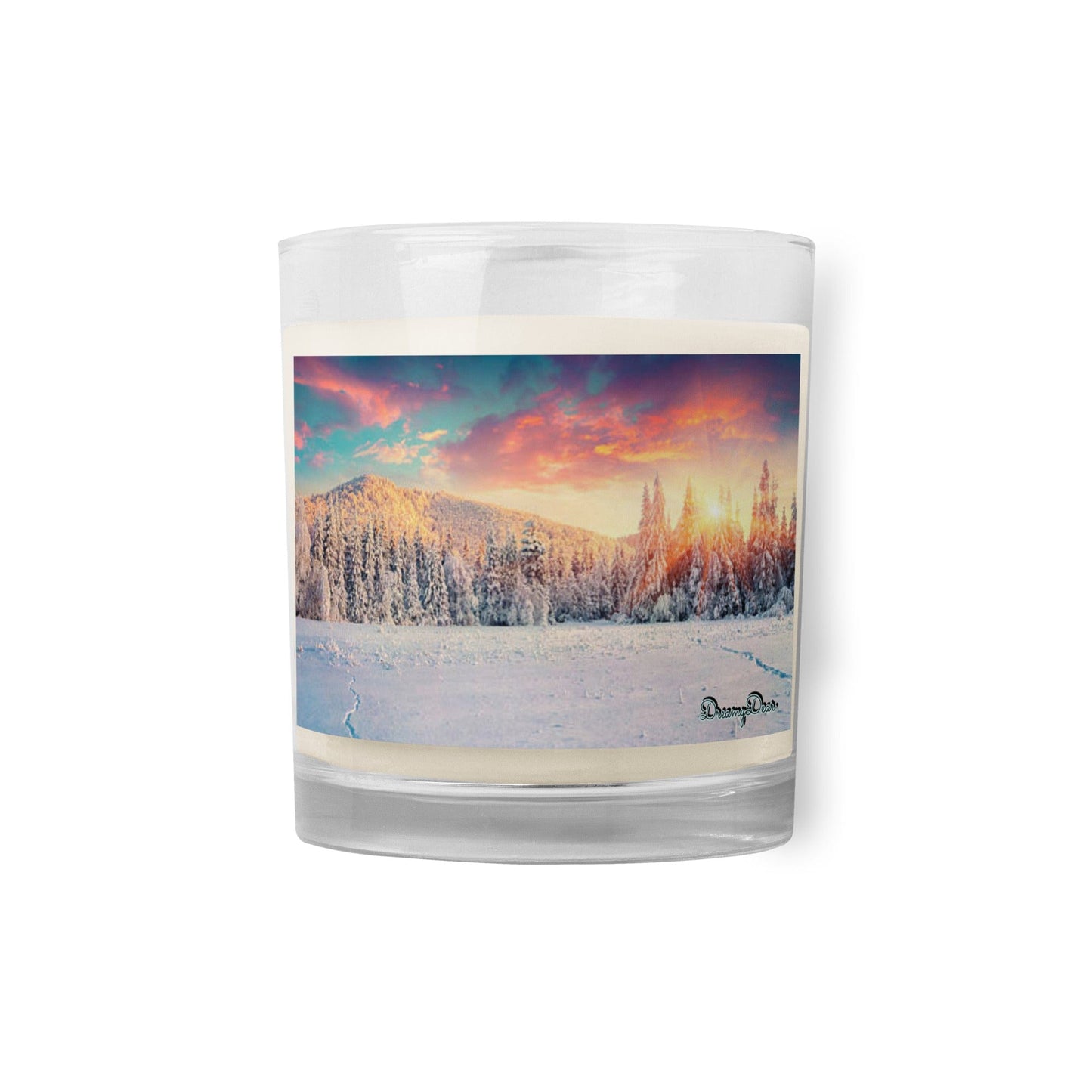 "Sunset Snowfall" soy wax candle